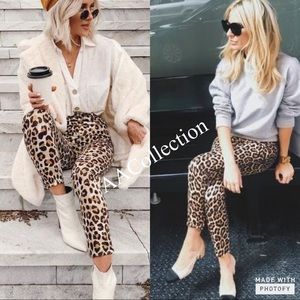 Leopard or Camo Print High Waist Waisted Leggings